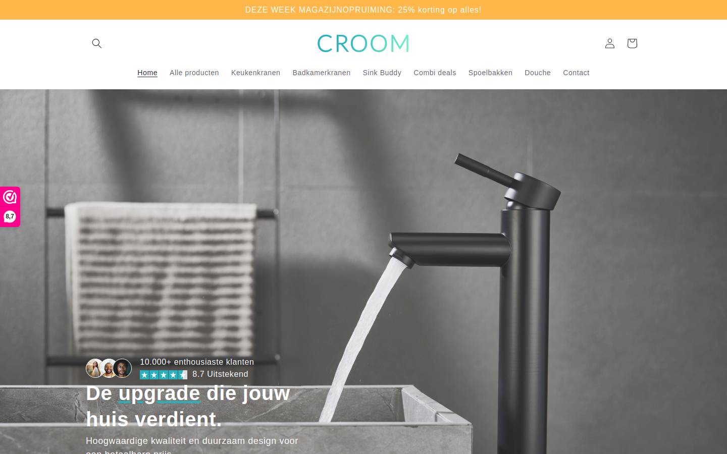 croomsanitair.nl homepage screenshot