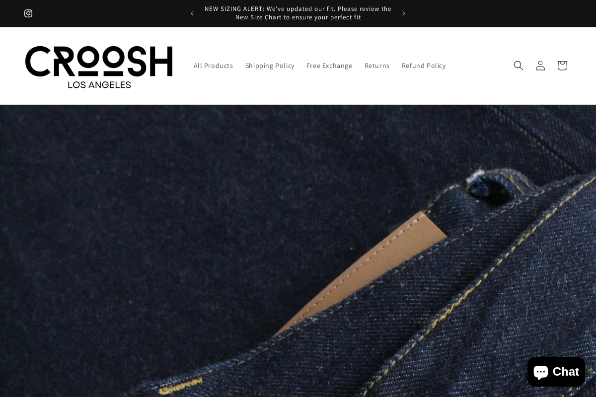 Croosh Market homepage screenshot
