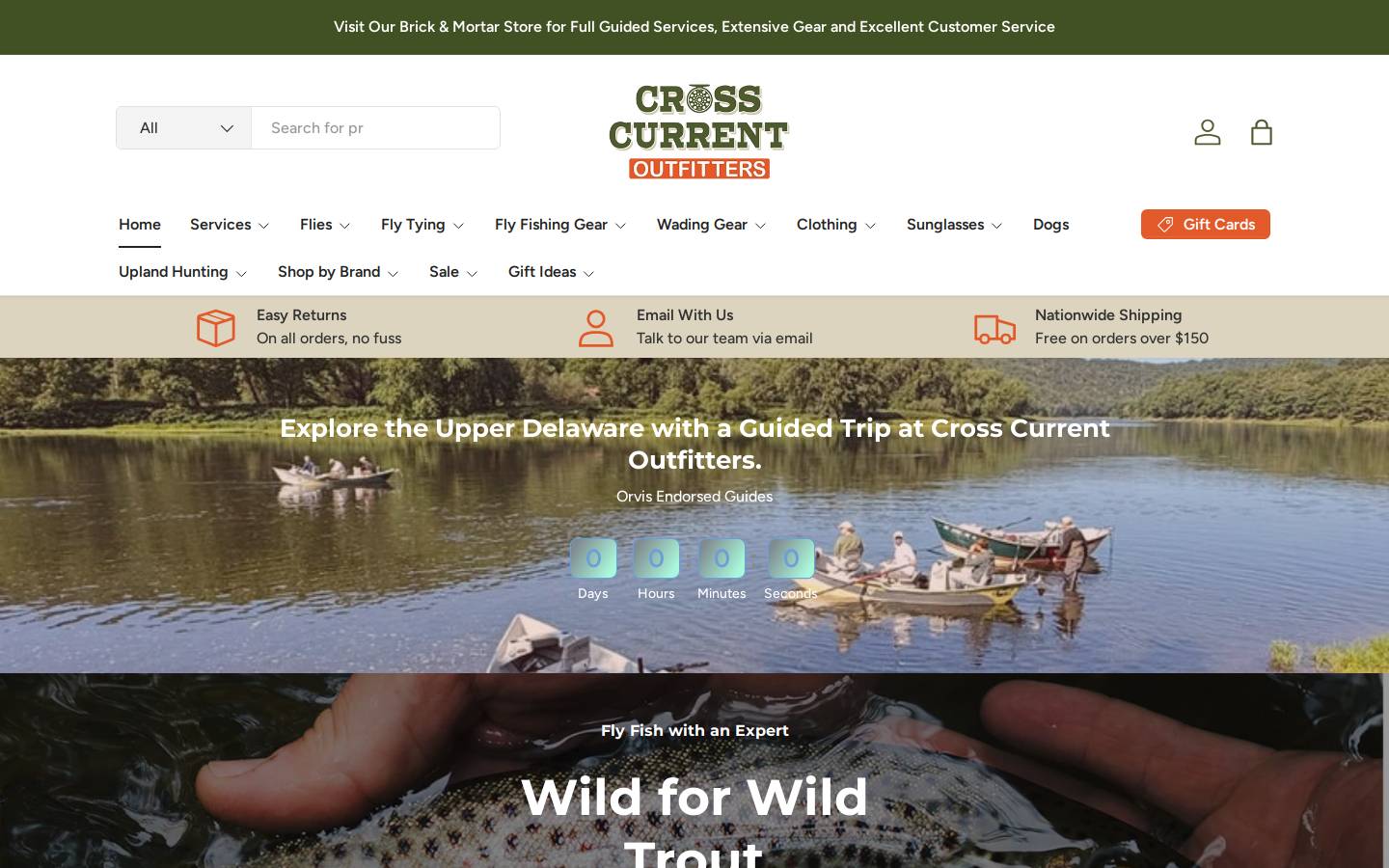 crosscurrentguideservice.com homepage screenshot