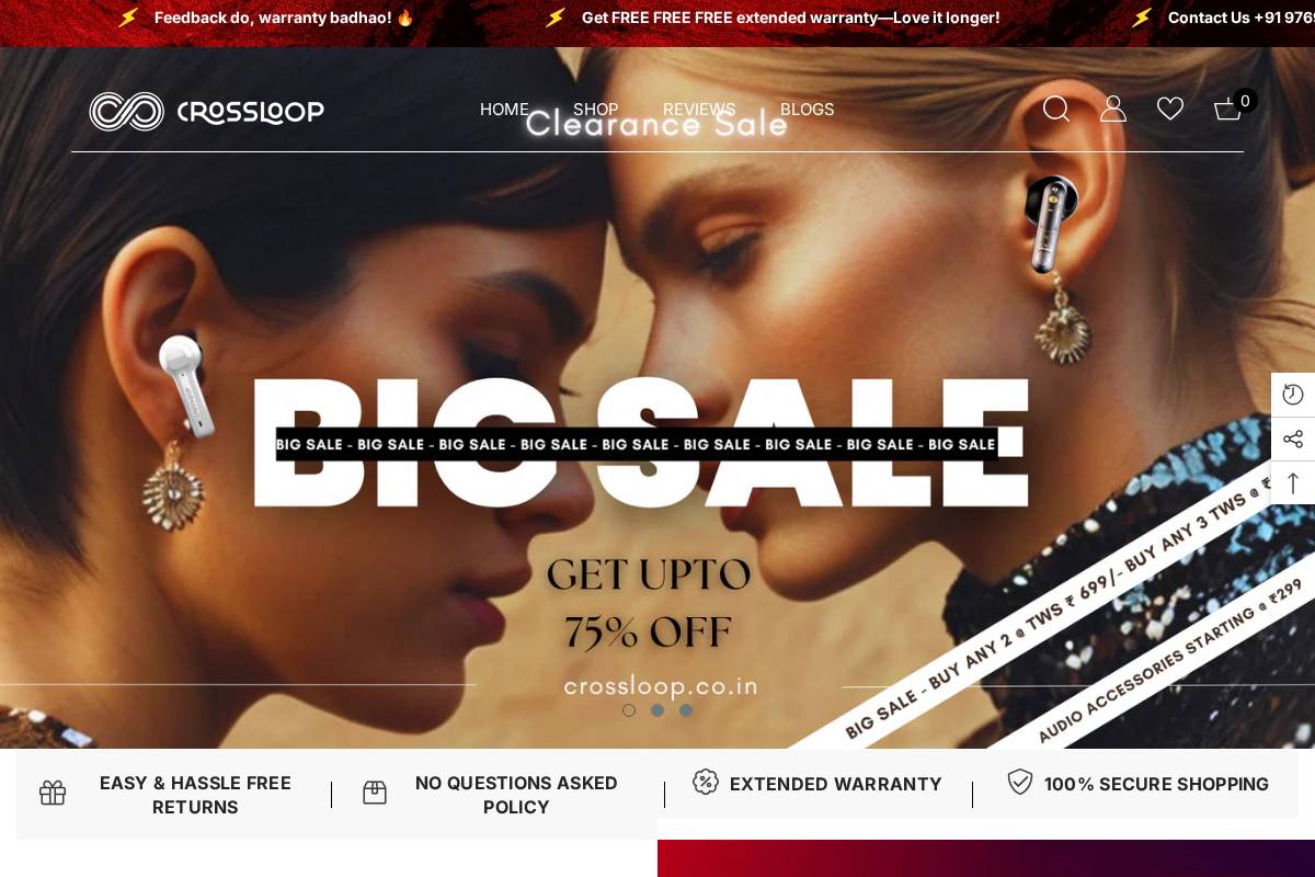 Crossloop homepage screenshot