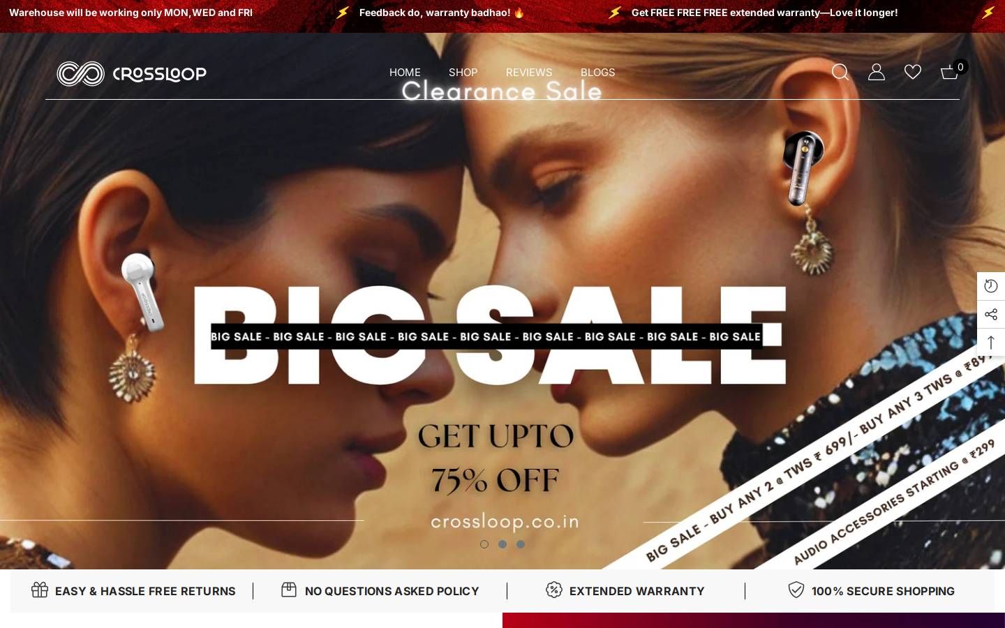 CrossLoop homepage screenshot