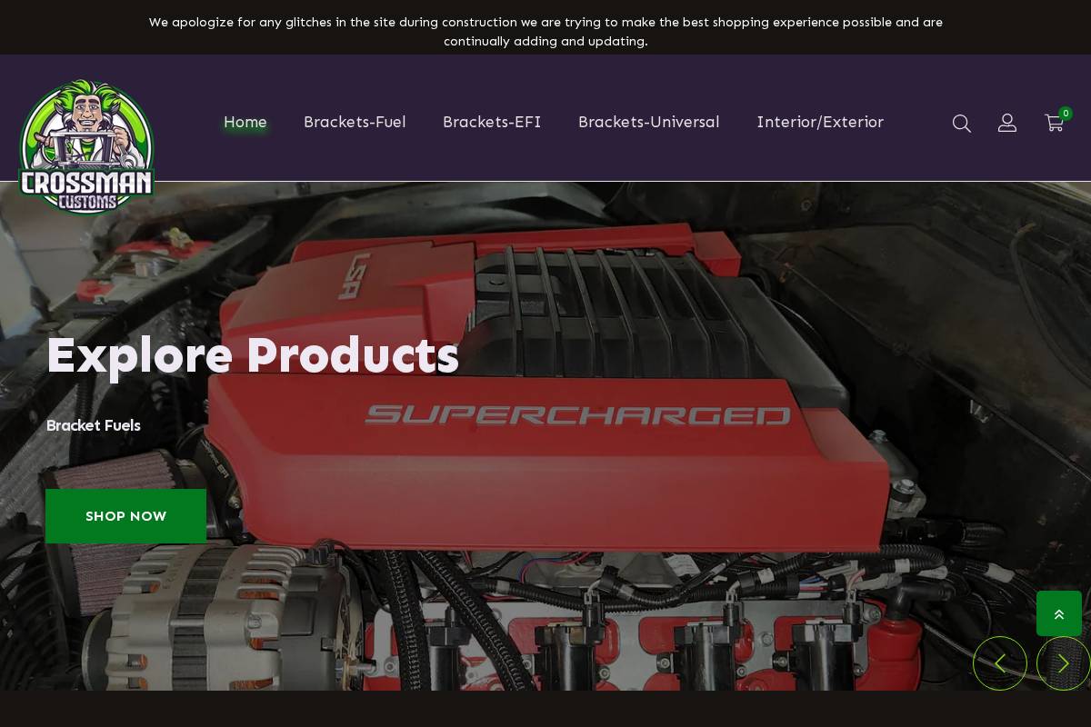 crossmancustomsllc.com homepage screenshot