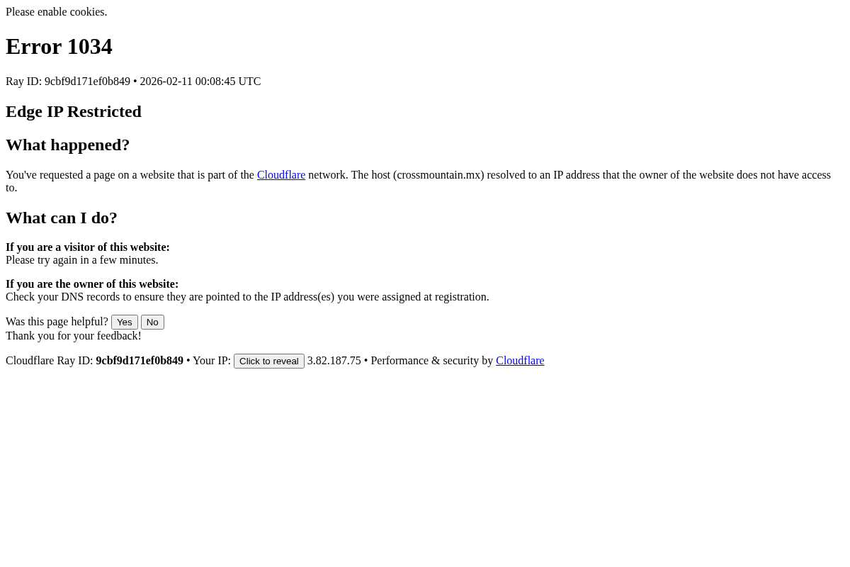 crossmountain.mx homepage screenshot