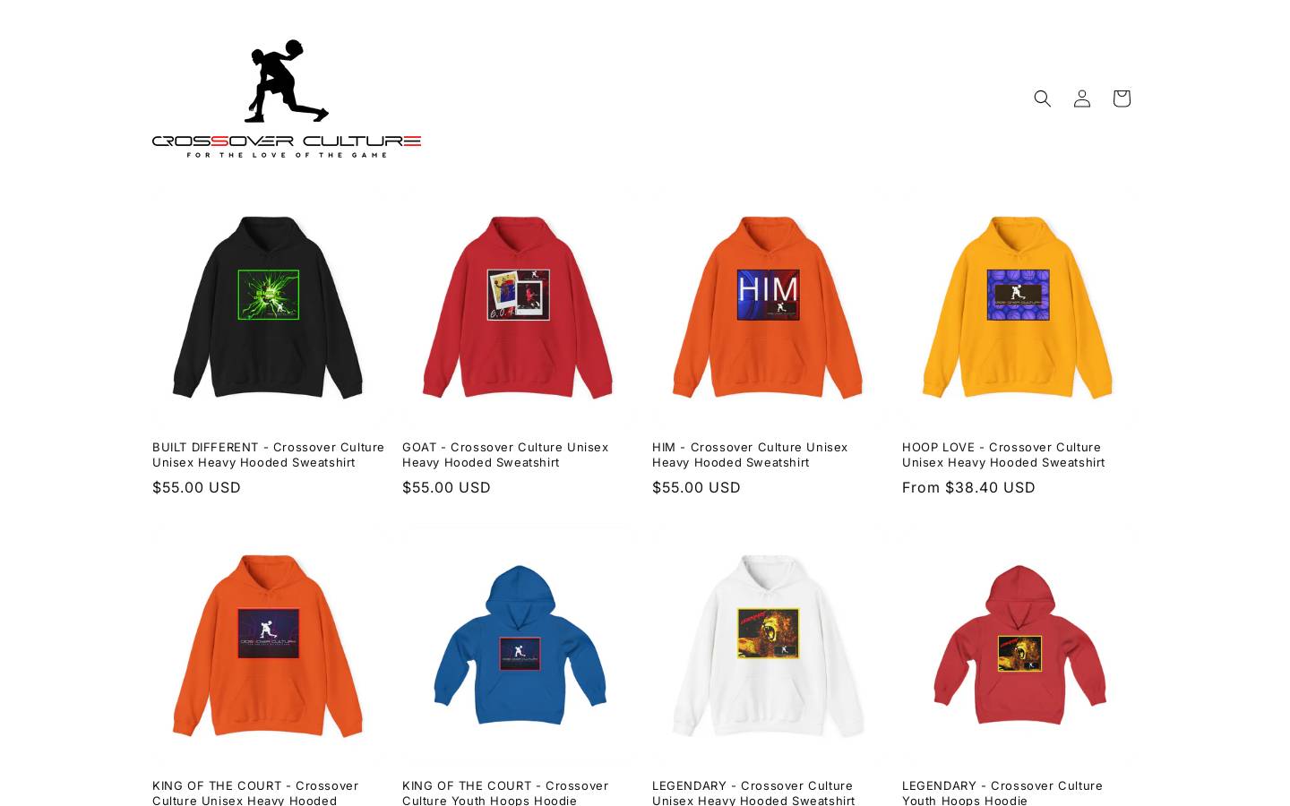 crossoverculturehoops.com homepage screenshot