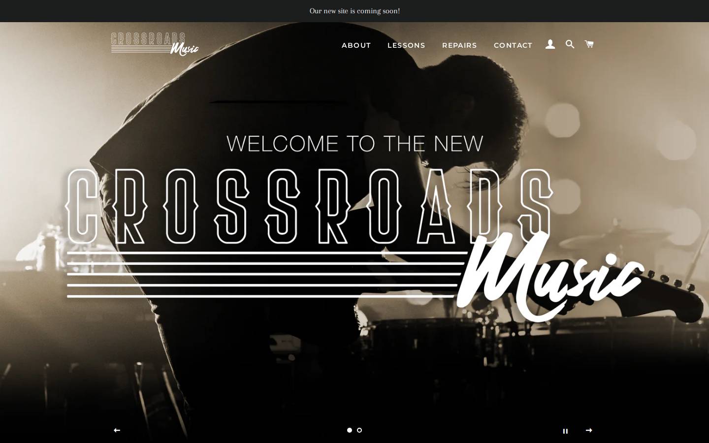 crossroadsmusiconline.com homepage screenshot