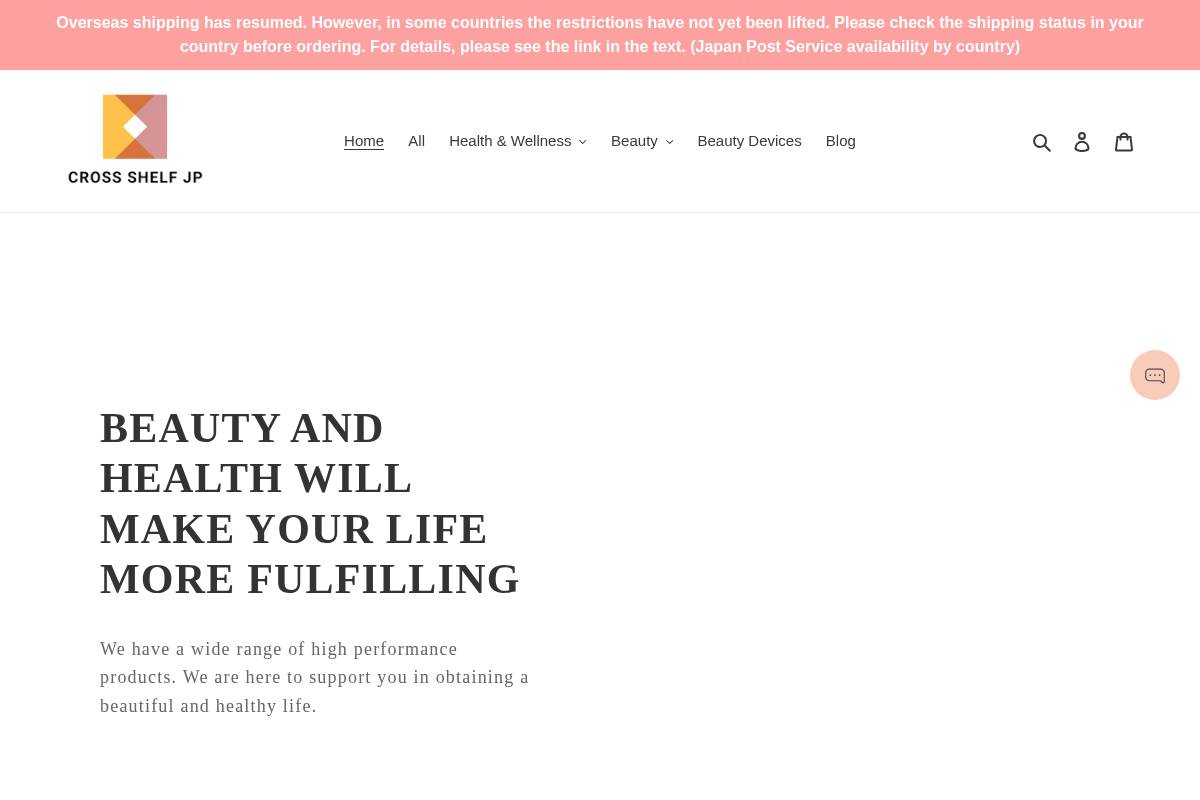crossshelf.com homepage screenshot