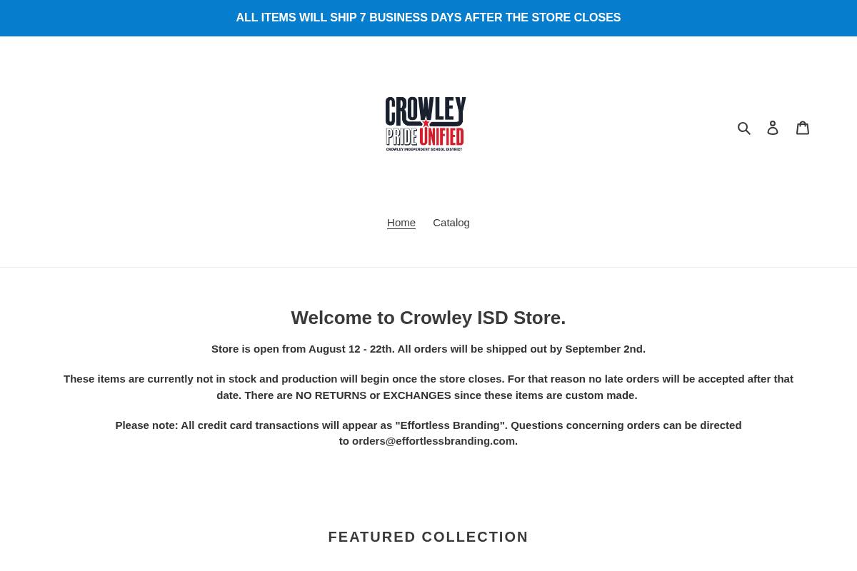 crowleyisdstore.com homepage screenshot