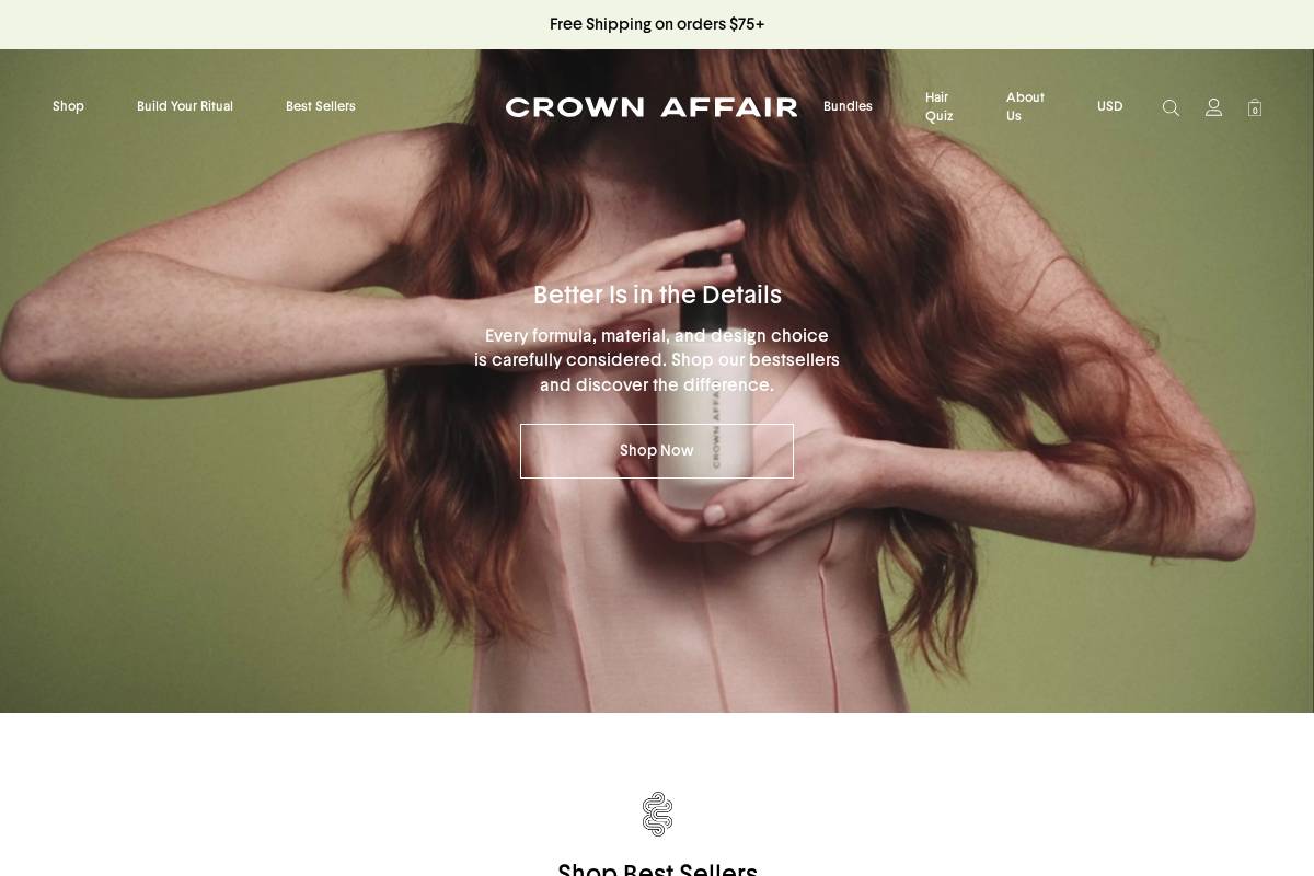 crownaffair.com homepage screenshot