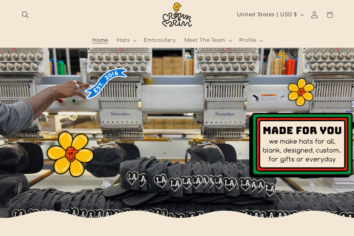 crownandbrim.com homepage screenshot