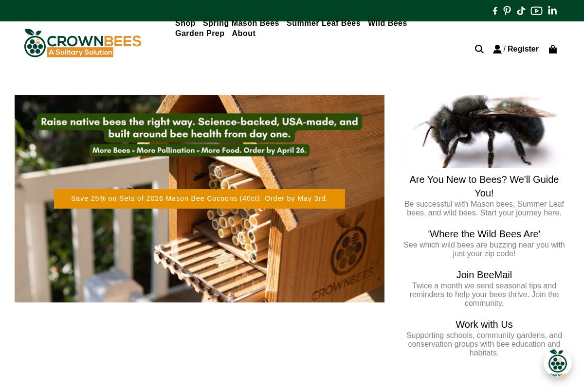 crownbees.com homepage screenshot