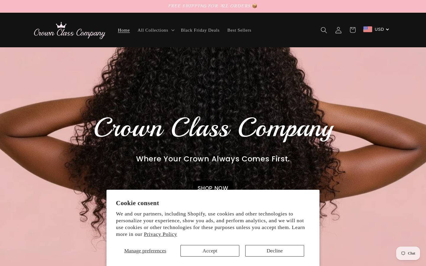 crownclasscompany.com homepage screenshot