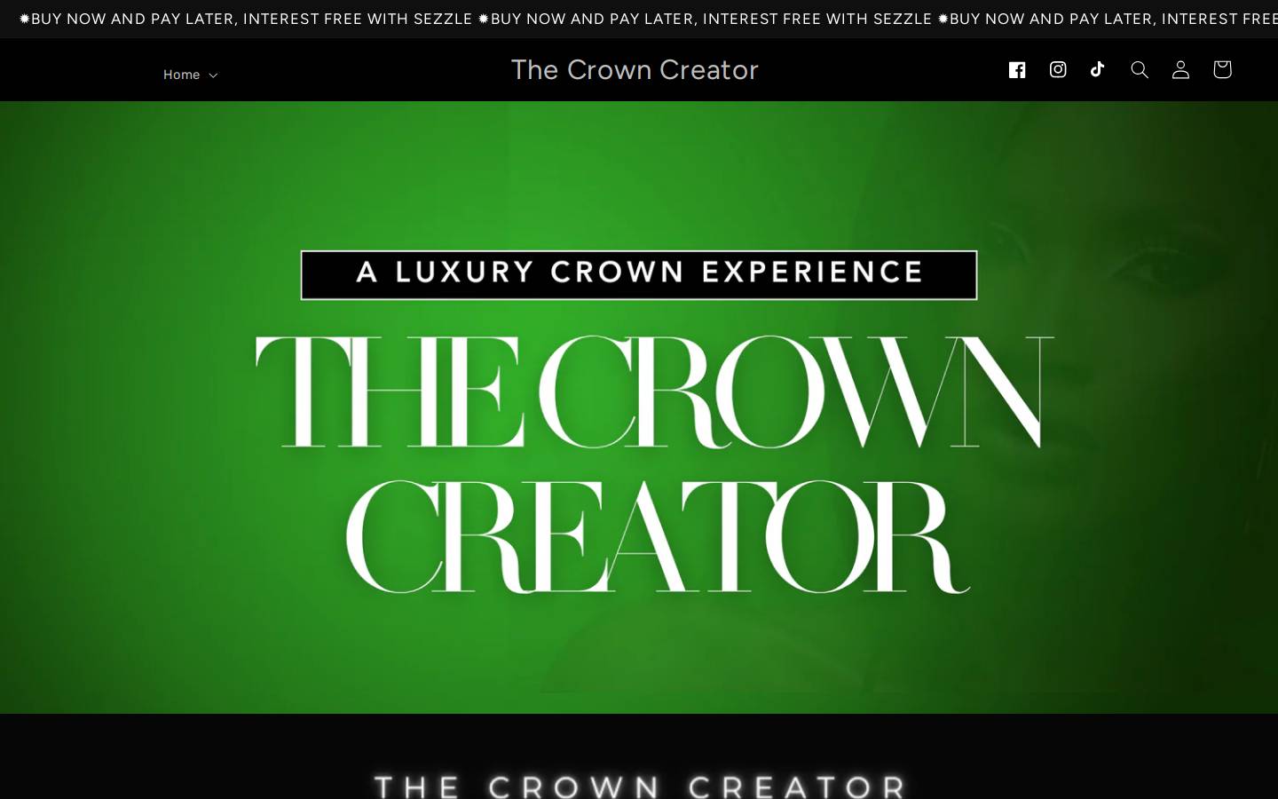 crowncreator.com homepage screenshot