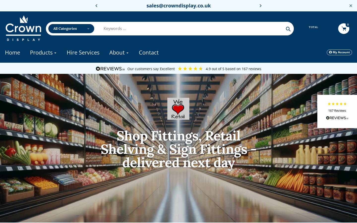 Crown Display Ltd homepage screenshot