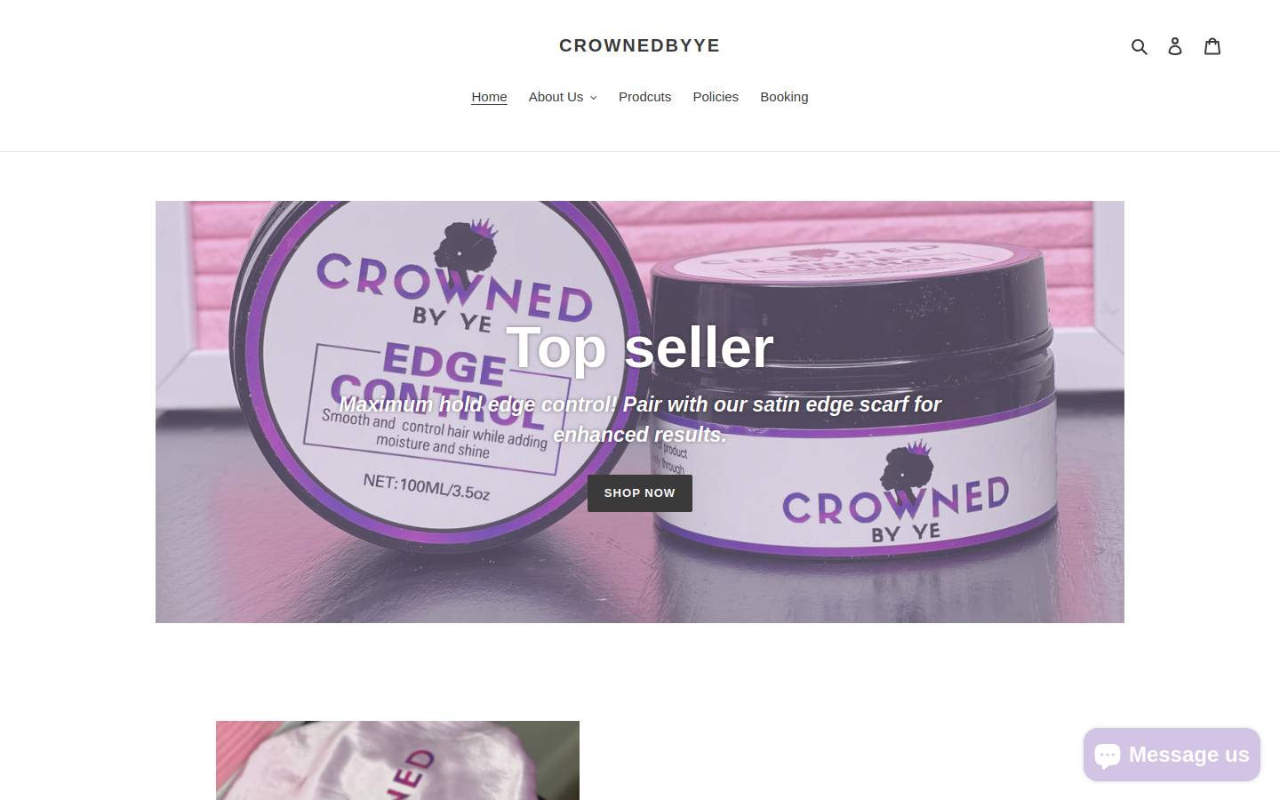 crownedbyye.com homepage screenshot