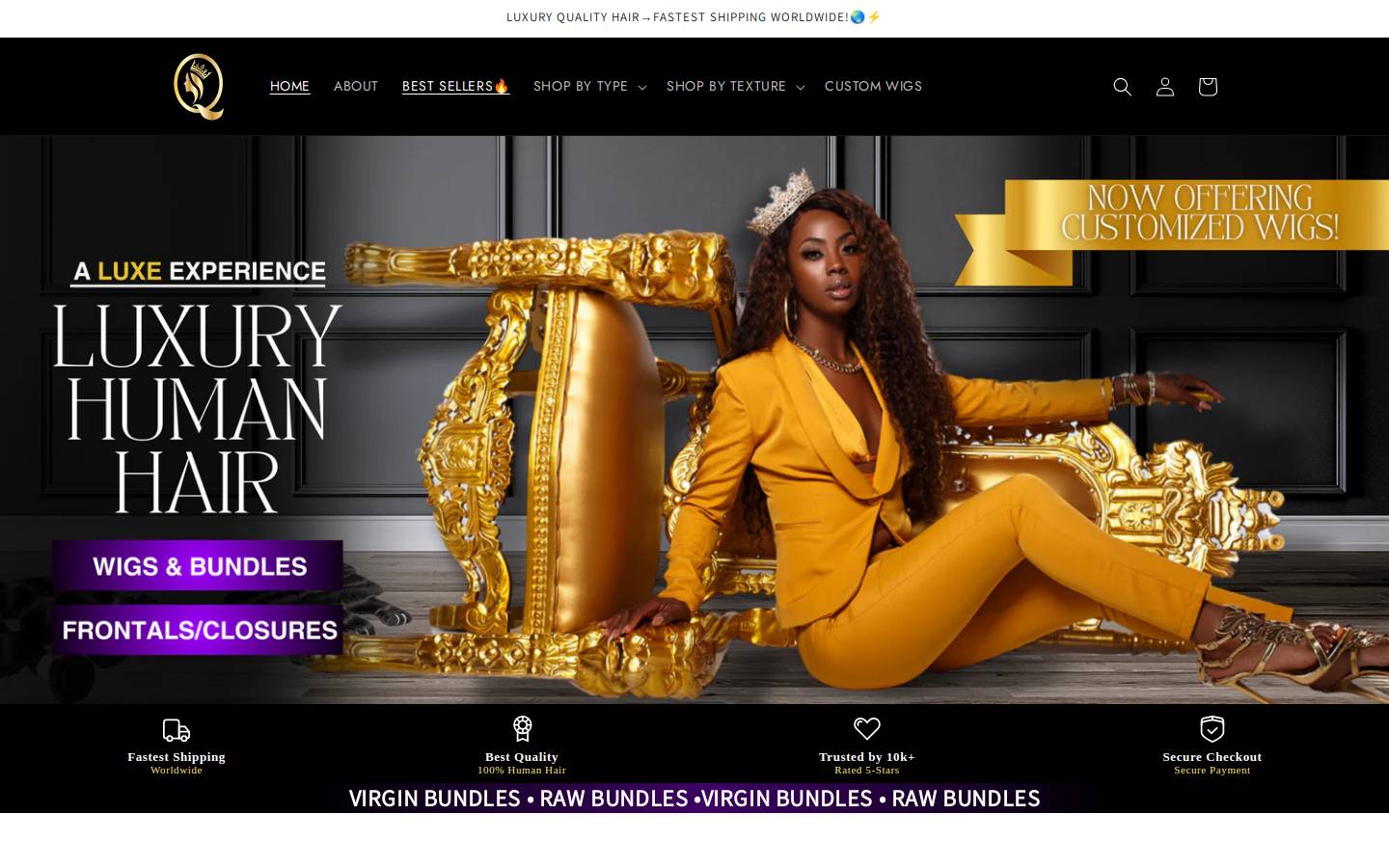 crownedqueencollection.com homepage screenshot