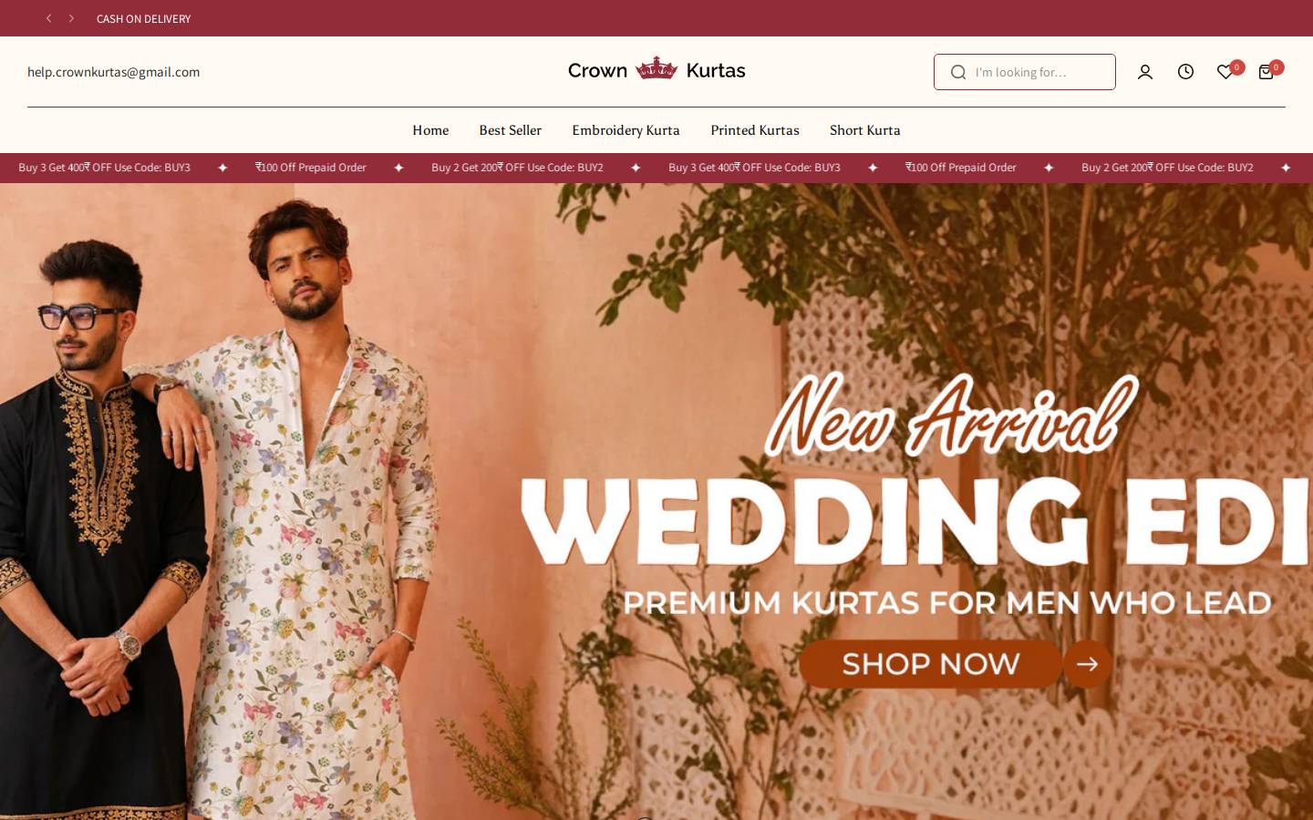 crownkurtas.com homepage screenshot
