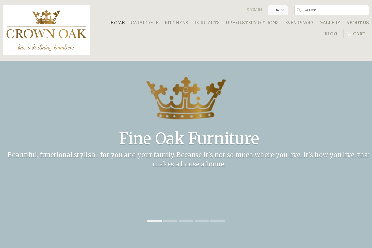 Crown Oak Furniture Ltd homepage screenshot