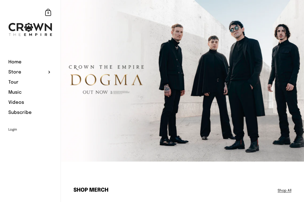 crowntheempireband.com homepage screenshot