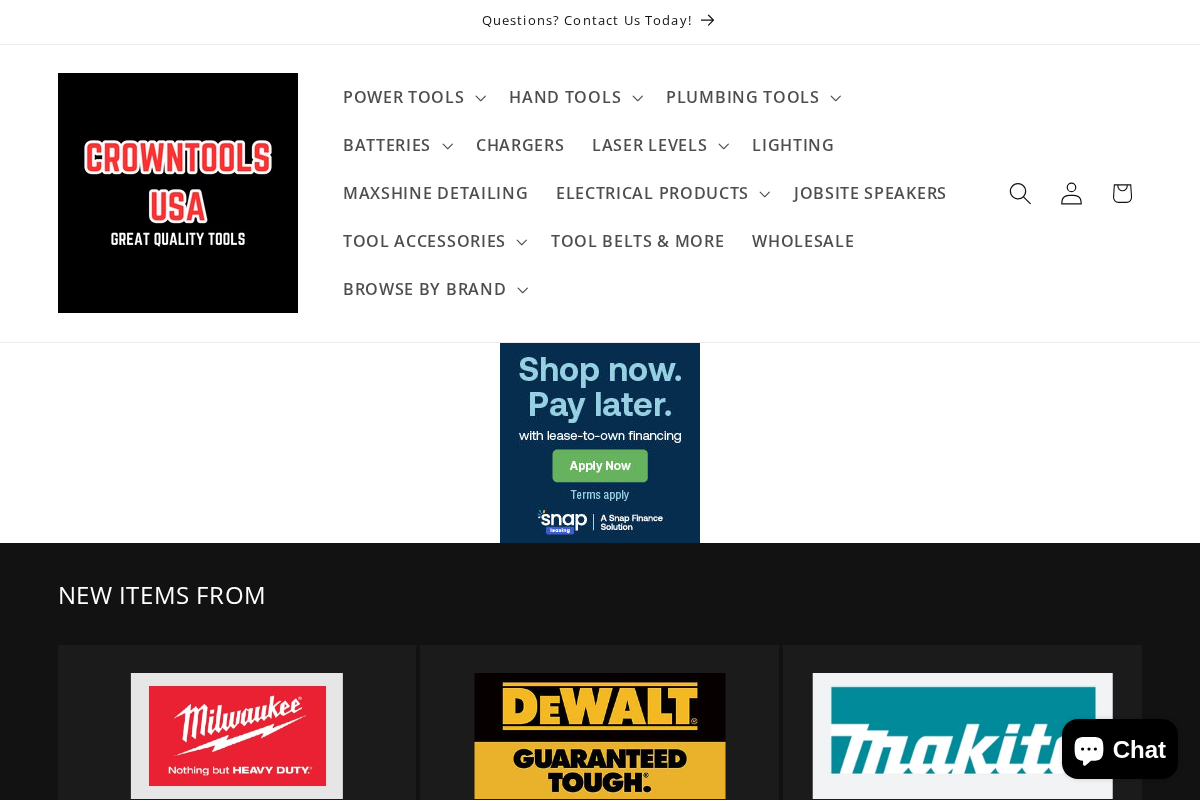crowntoolscorp.com homepage screenshot