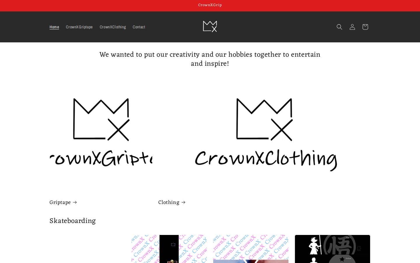 crownxgriptape.com homepage screenshot