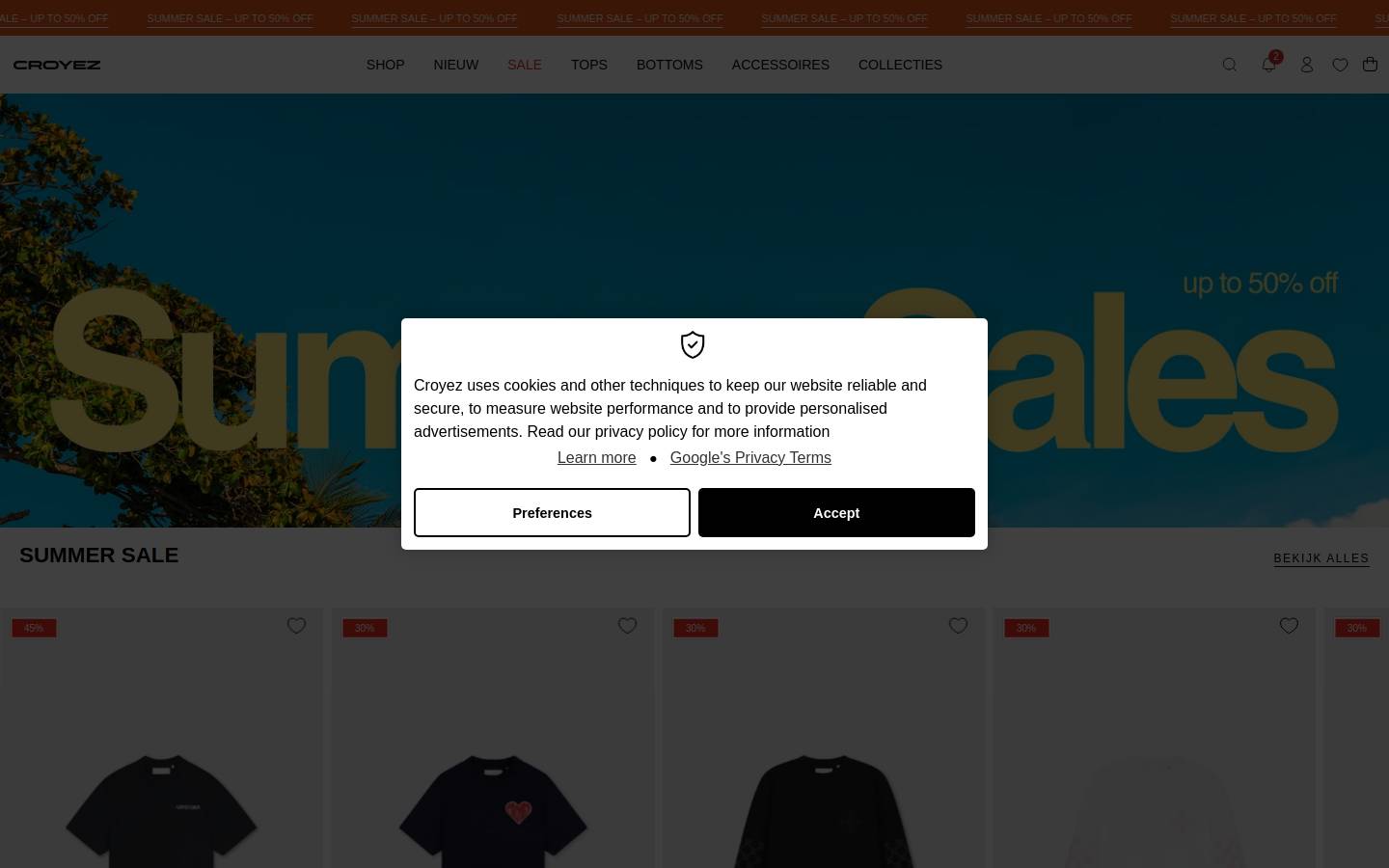 CROYEZ homepage screenshot