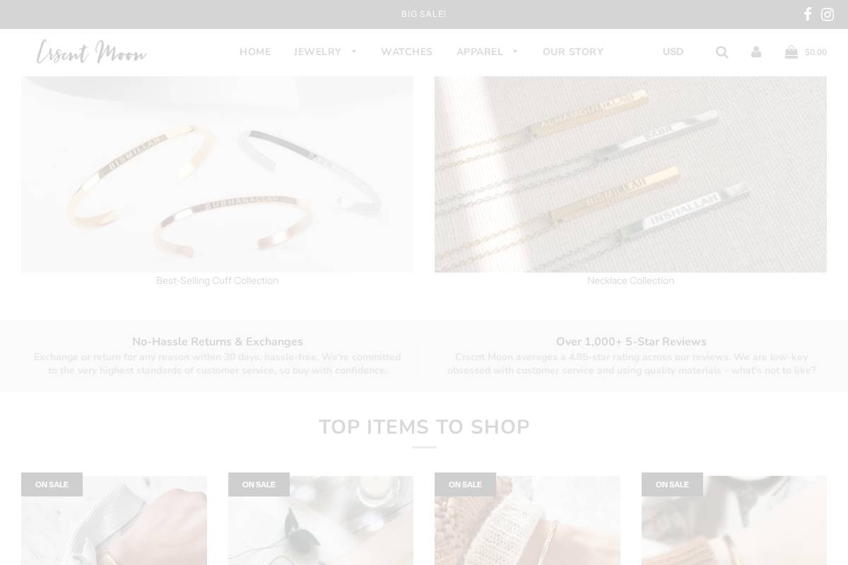 crscntmoon.com homepage screenshot