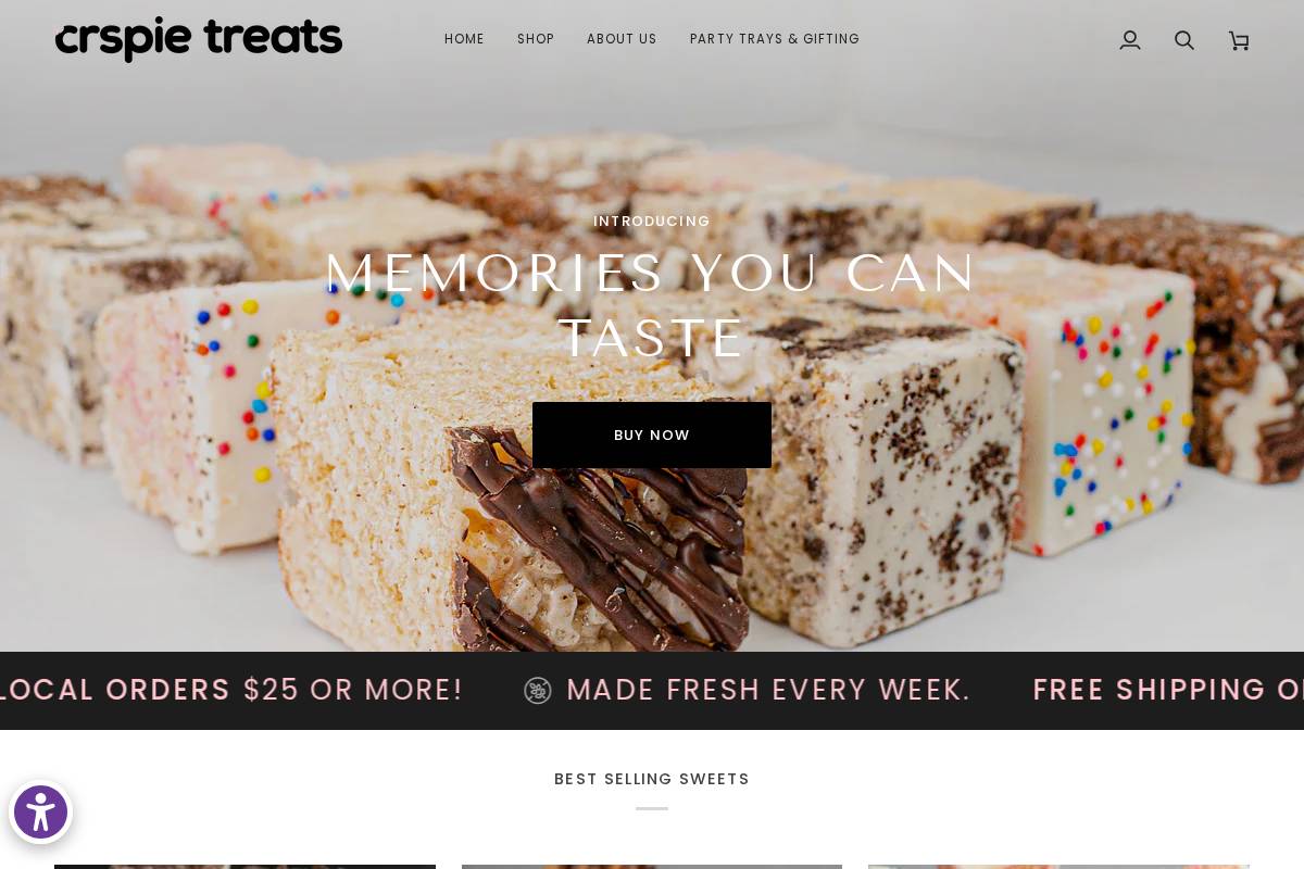 crspietreats.com homepage screenshot