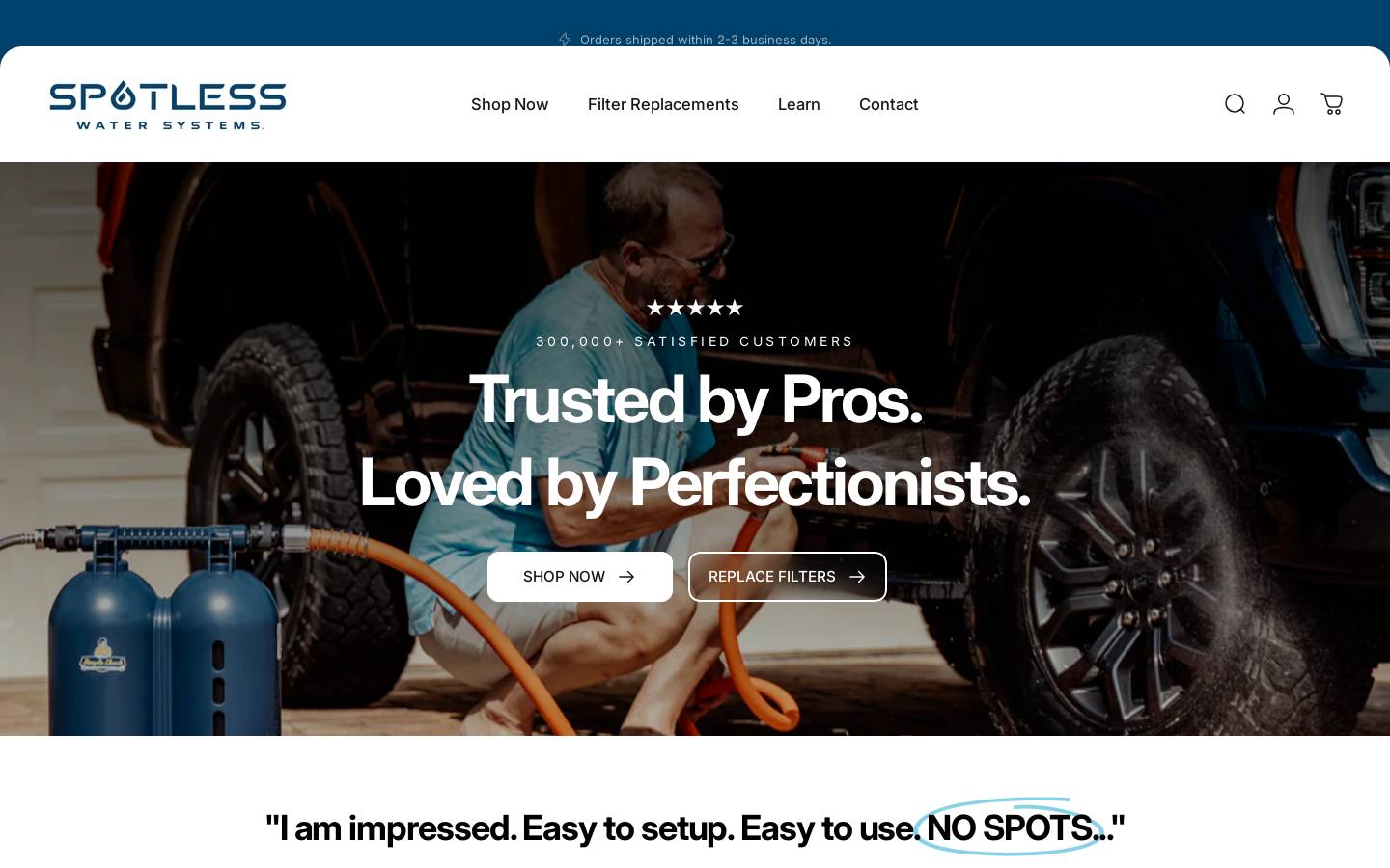 crspotless.com homepage screenshot