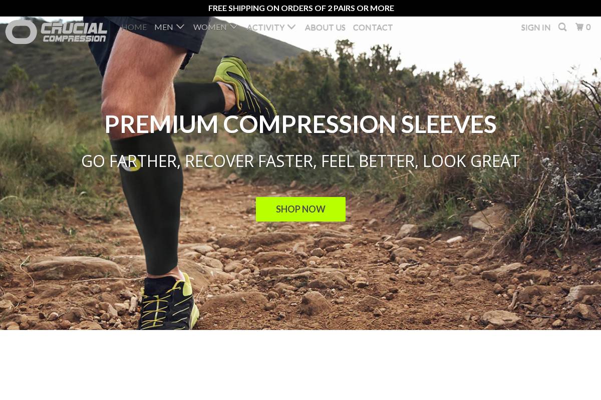 Crucialcompression homepage screenshot