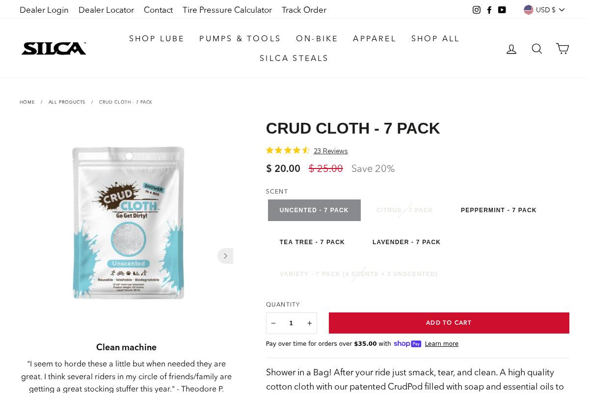 crudcloth.com homepage screenshot
