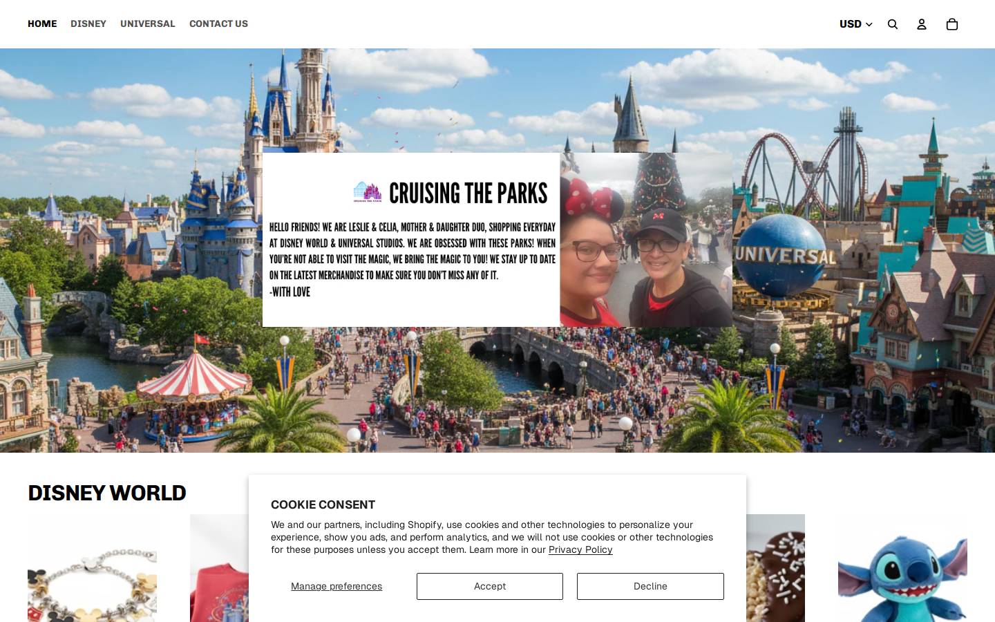cruisingtheparks.com homepage screenshot