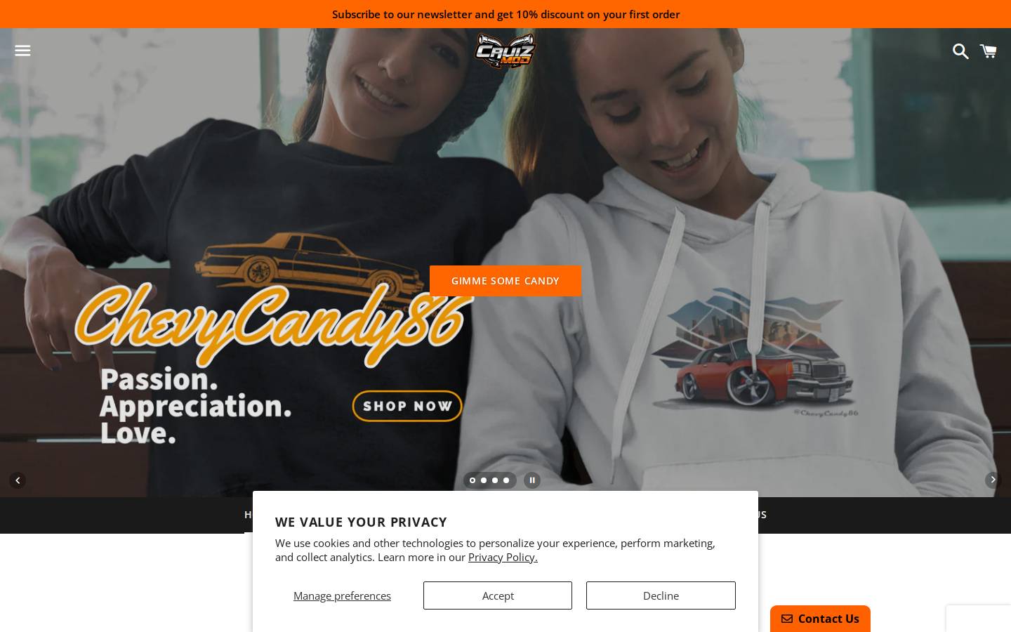 cruizmod.com homepage screenshot