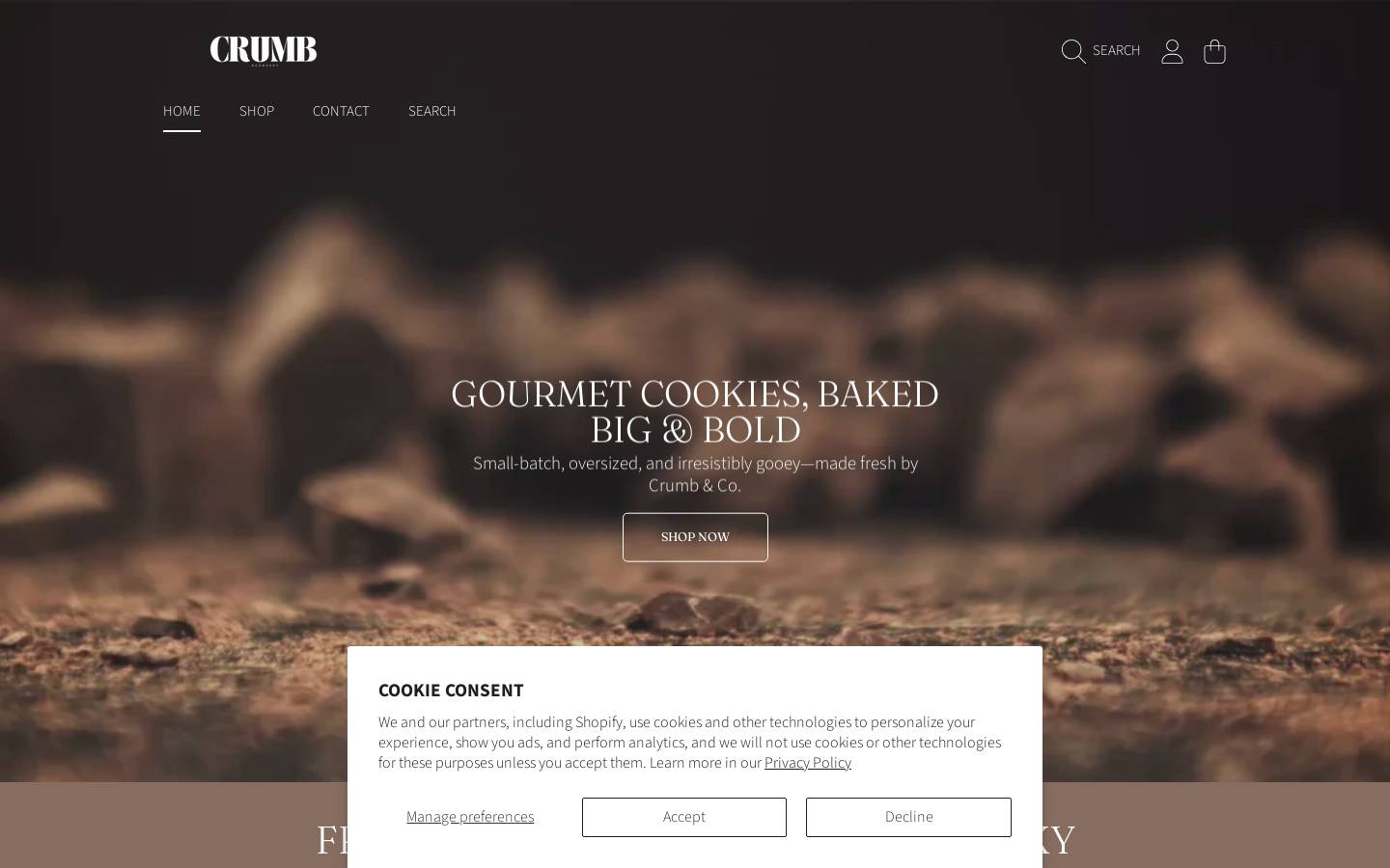 crumb-co.com homepage screenshot