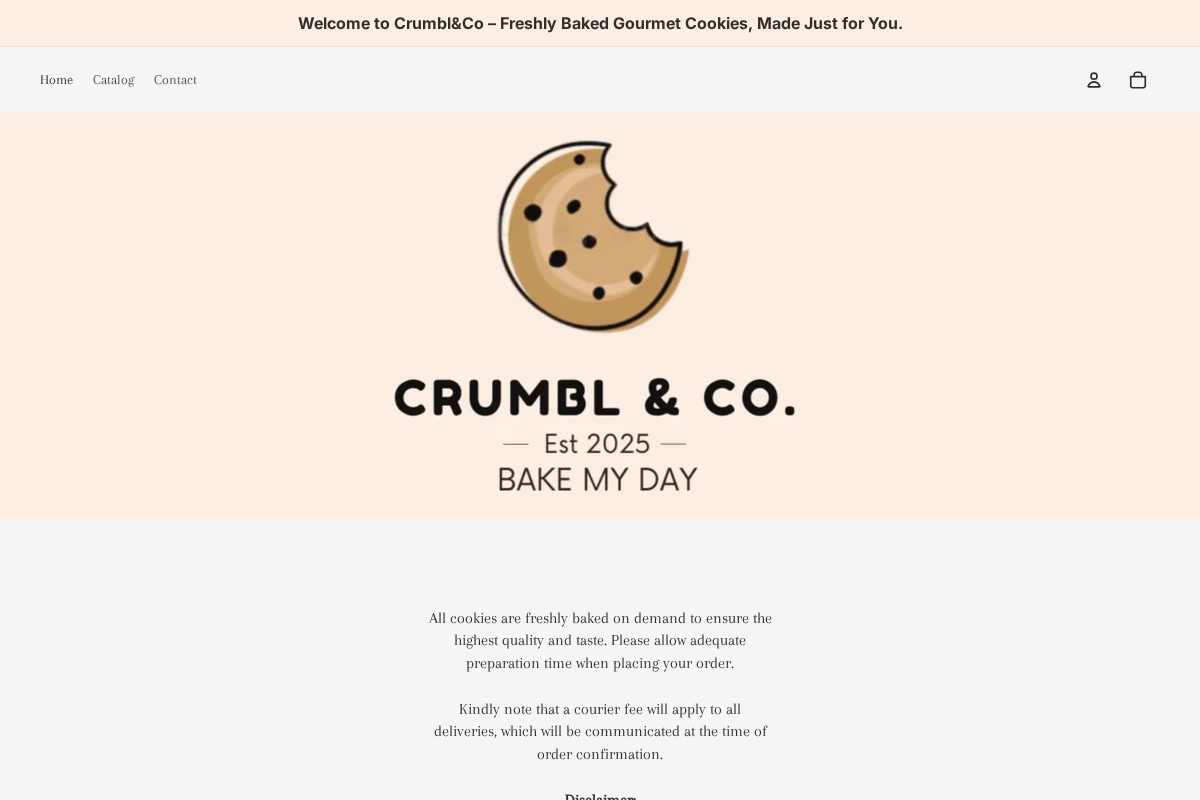 CRUMBL & CO. homepage screenshot