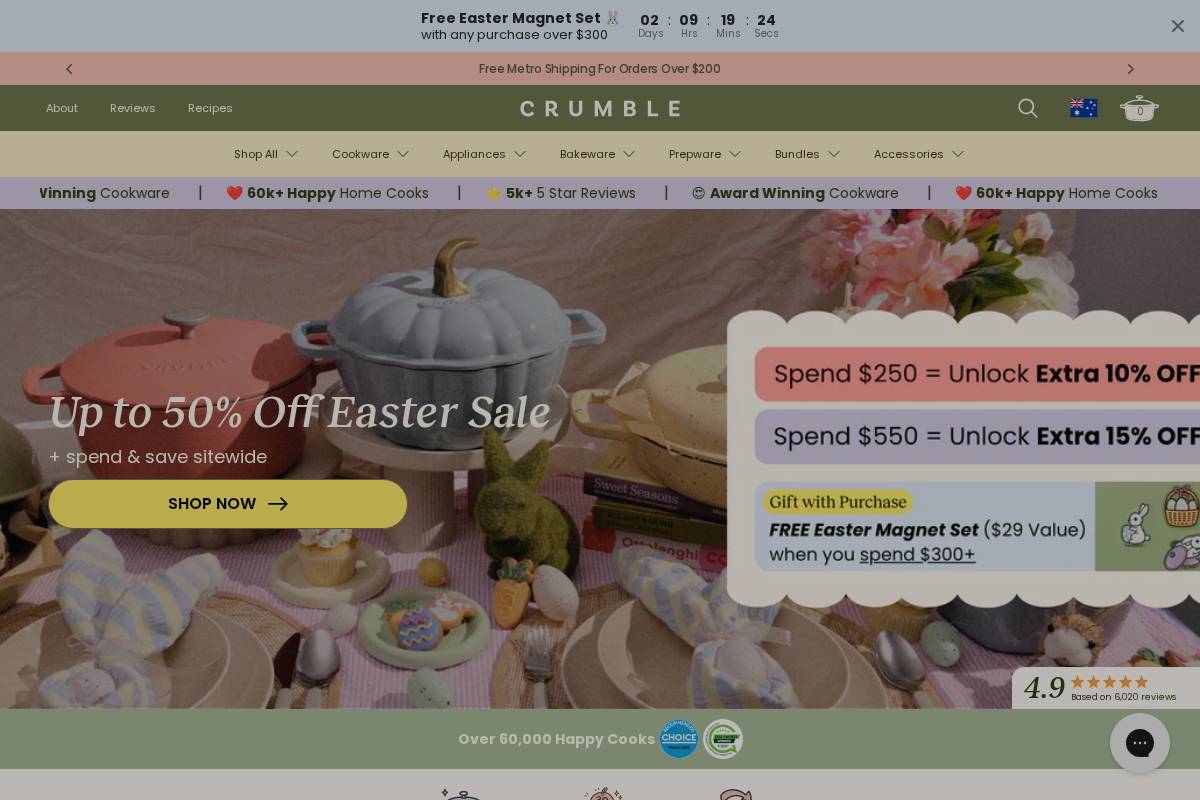 crumble.co homepage screenshot