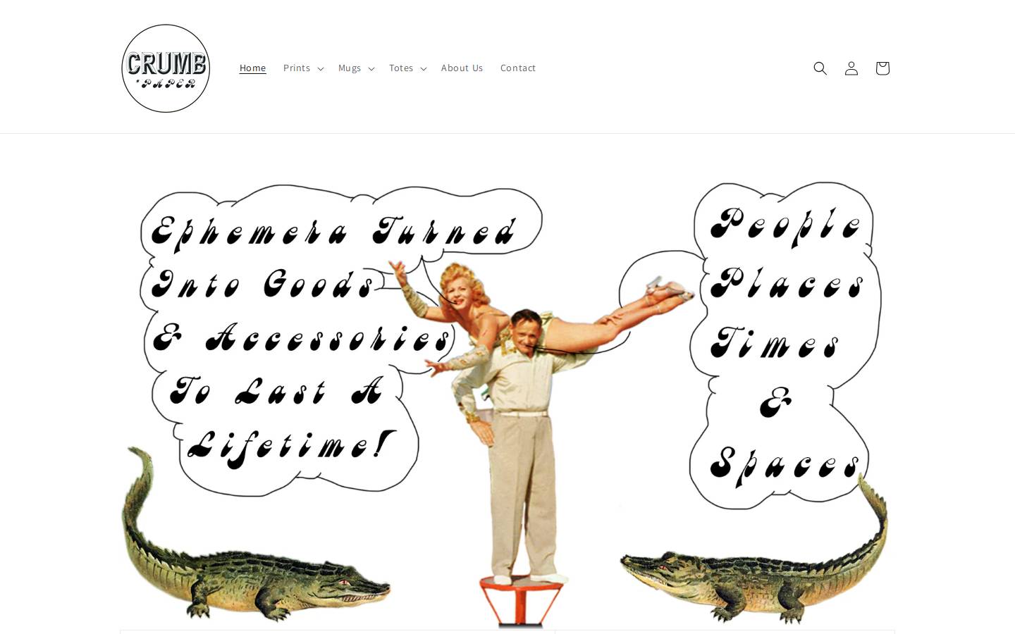 crumbpaper.com homepage screenshot