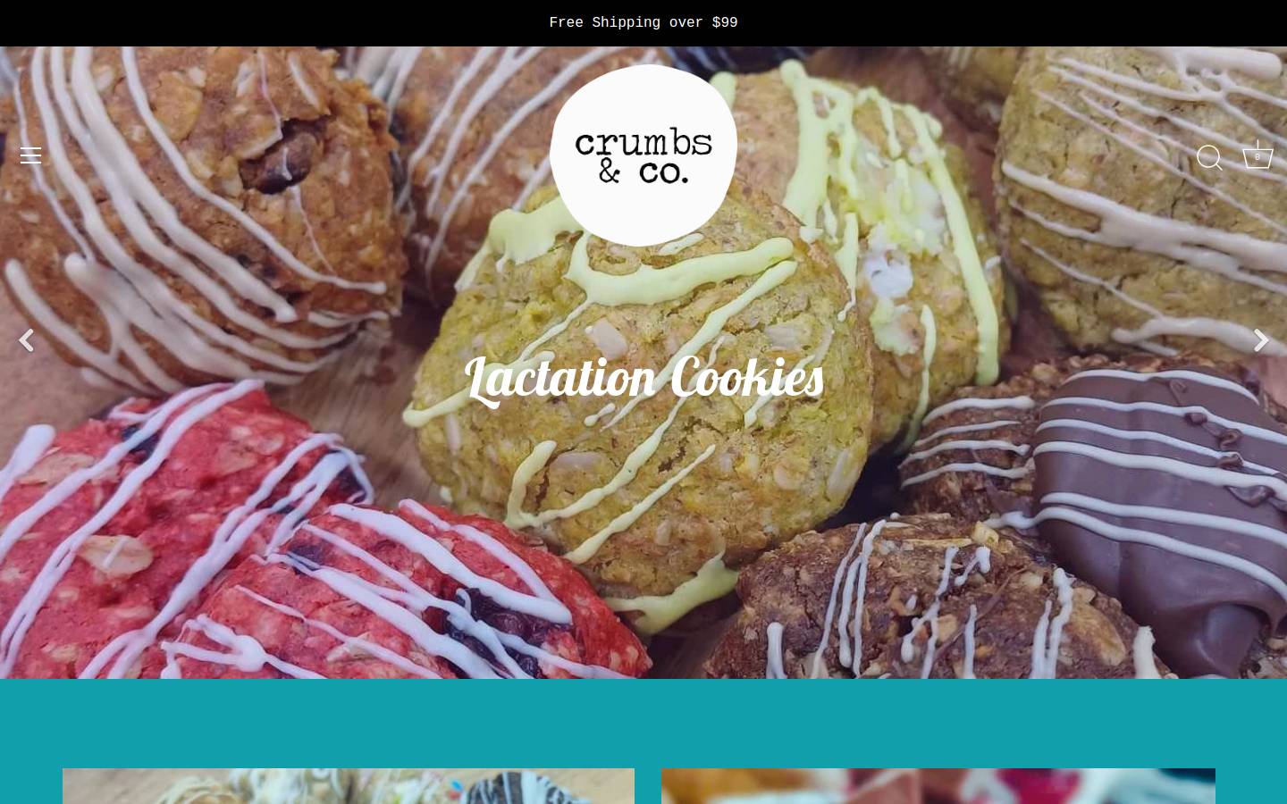 crumbsandco.com.au homepage screenshot