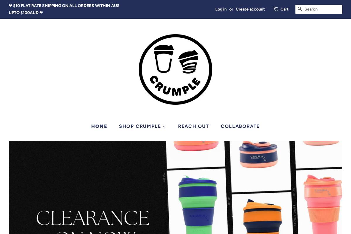 crumple.com.au homepage screenshot