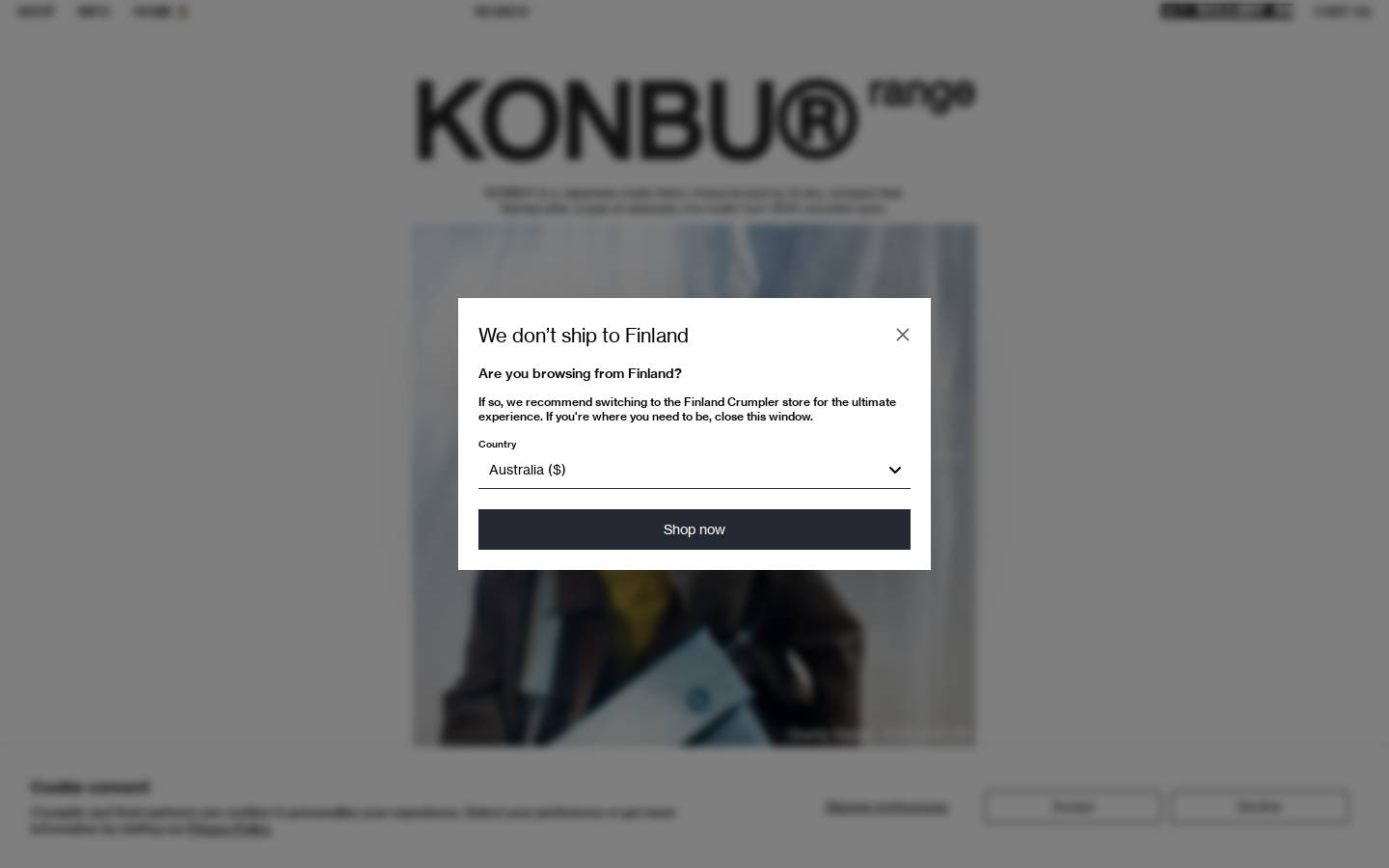 Crumpler homepage screenshot
