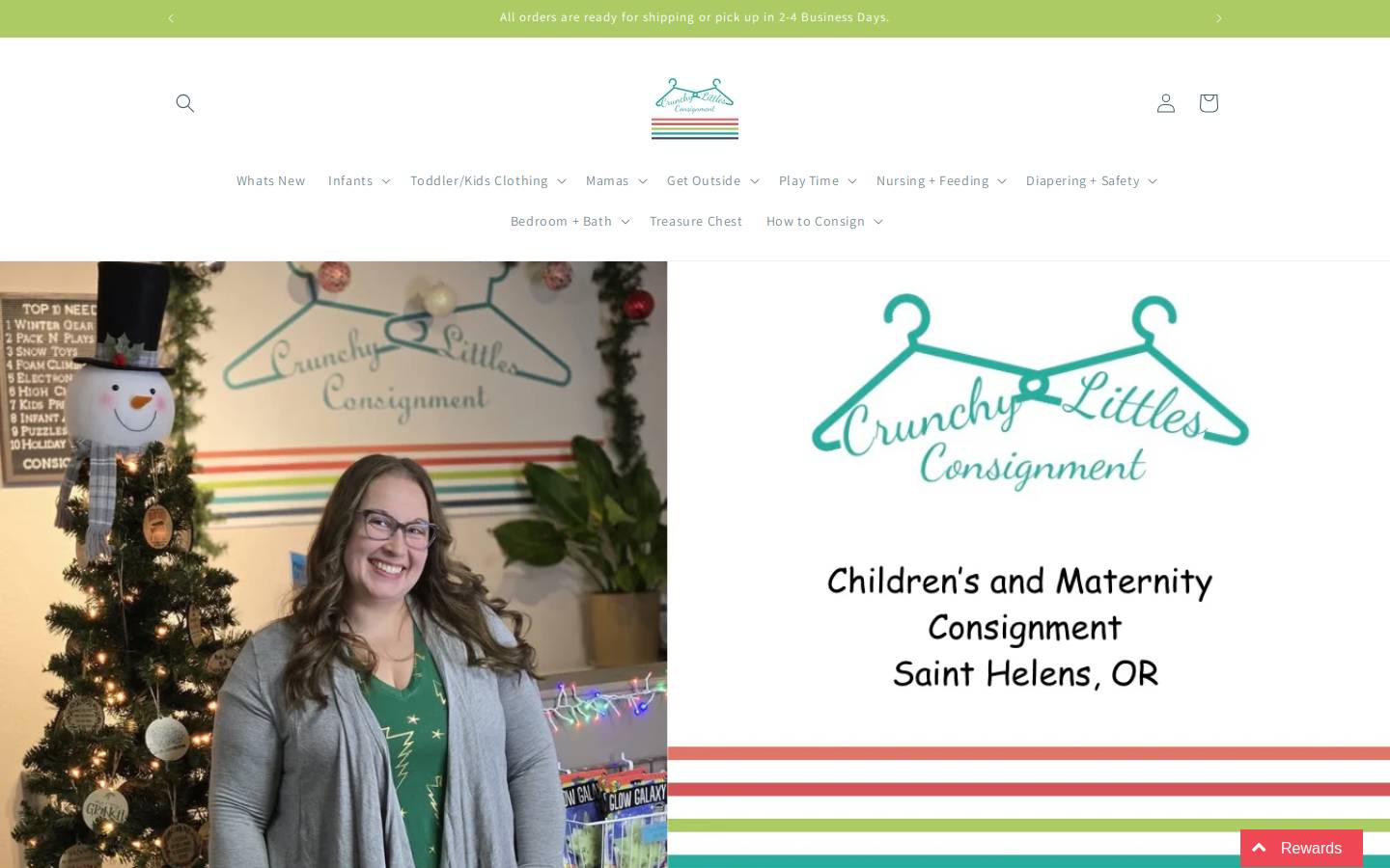 crunchylittlesconsignment.com homepage screenshot