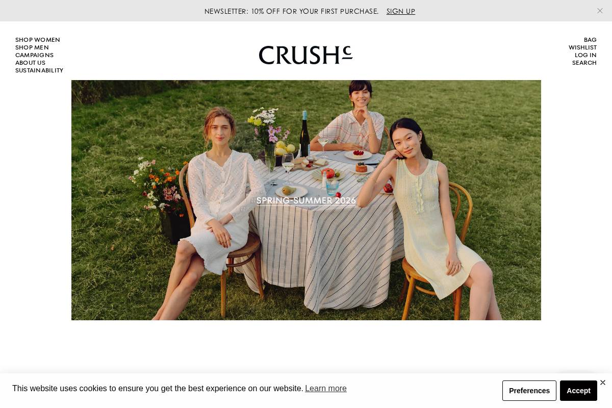 crushcollection.com homepage screenshot
