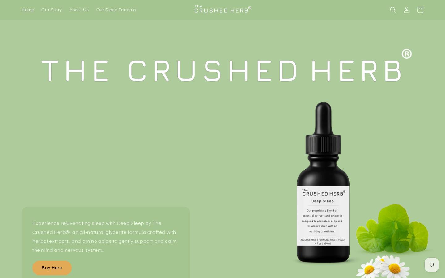 crushedherb.com homepage screenshot