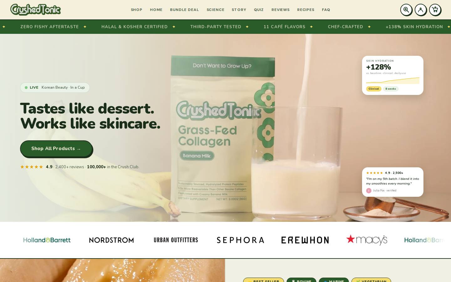 Crushedtonic homepage screenshot