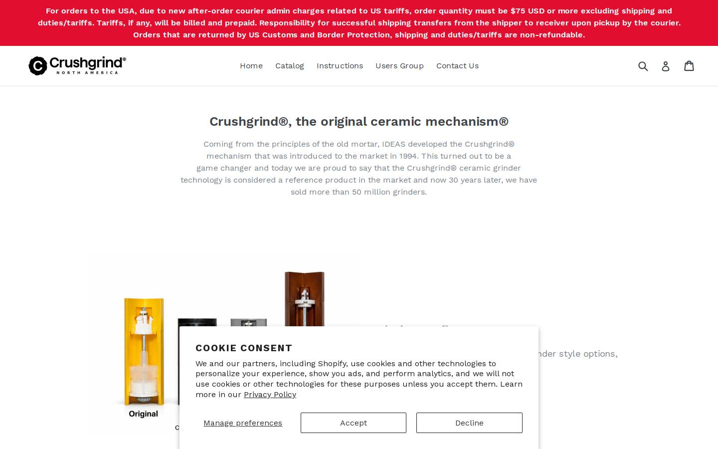 Crushgrind A/S homepage screenshot