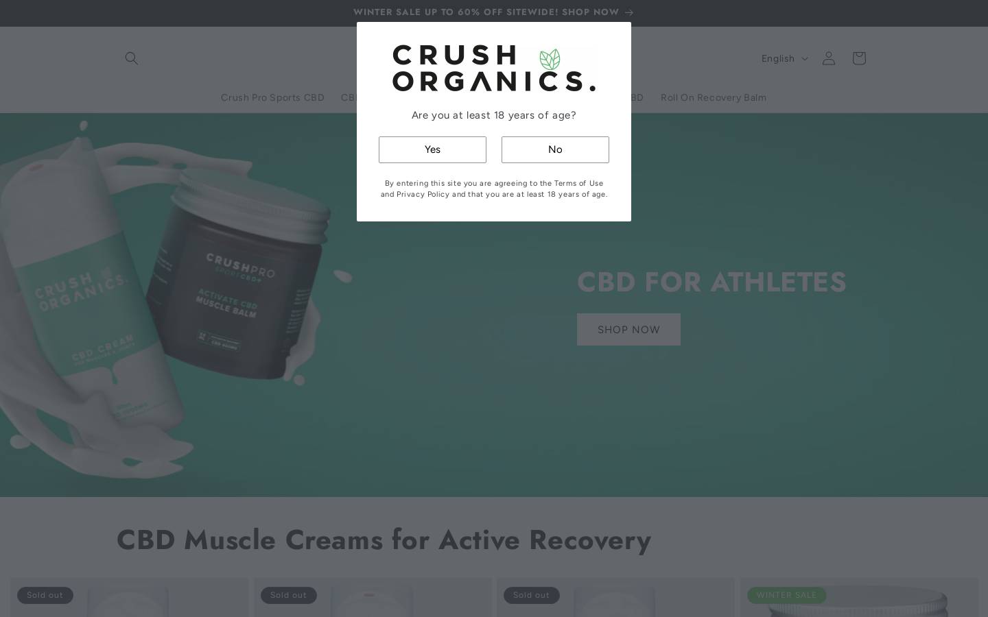 crushorganics.com homepage screenshot