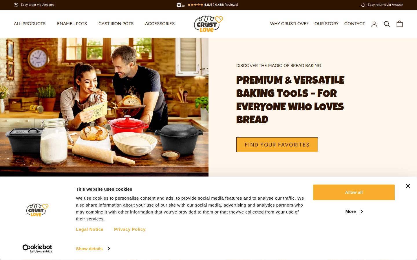 crustlove.com homepage screenshot
