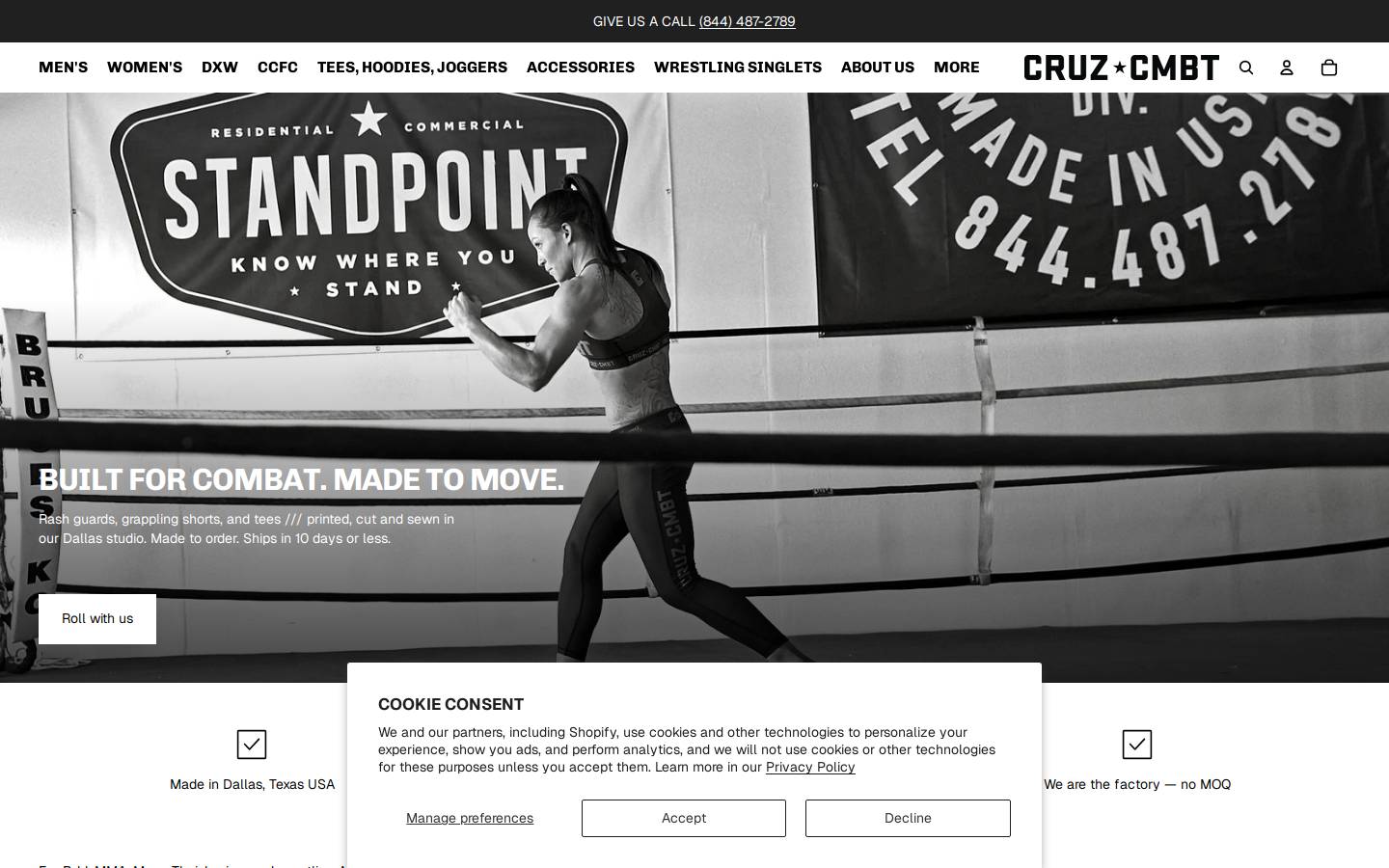 Cruz Cmbt homepage screenshot