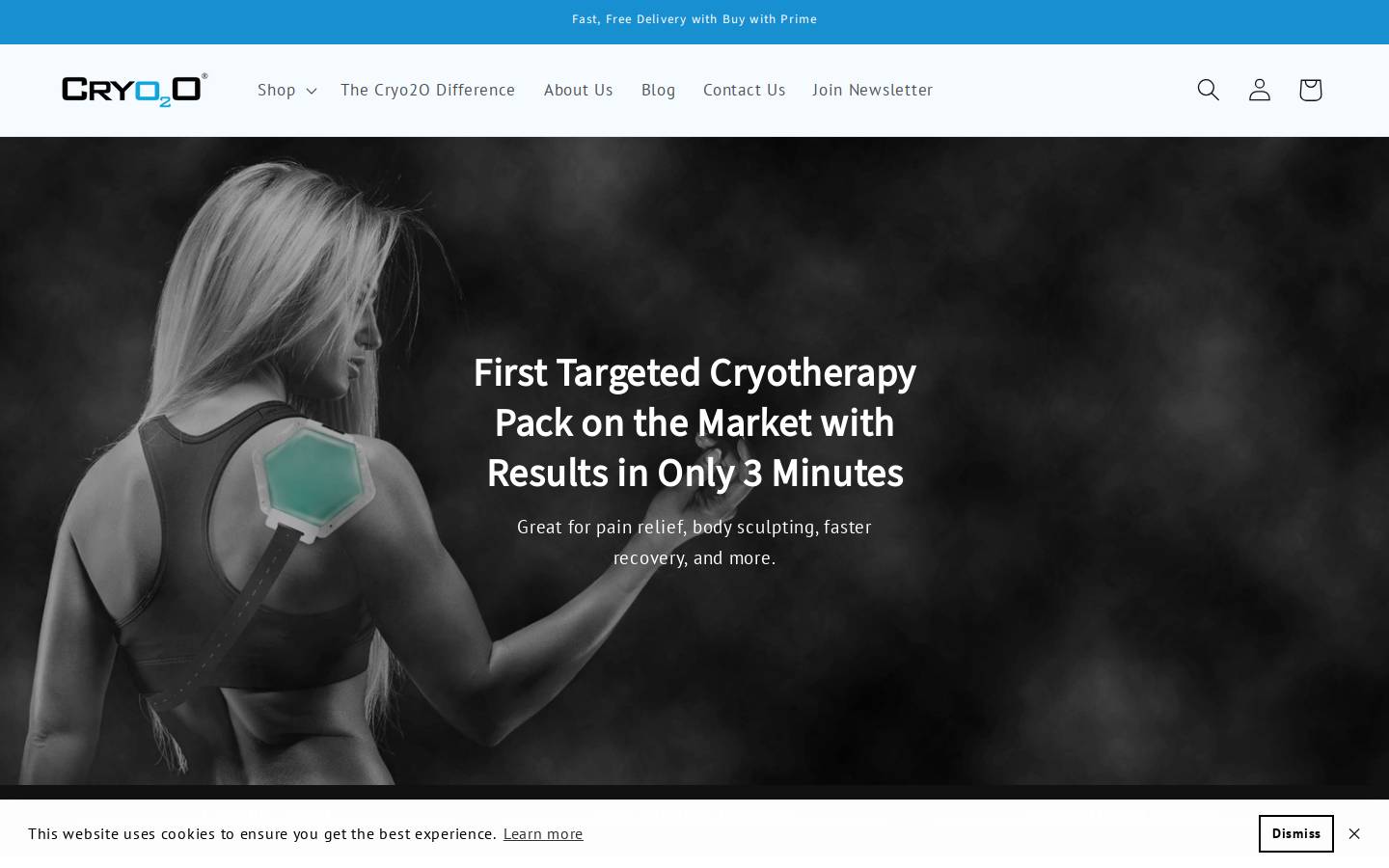 cryo2o.com homepage screenshot