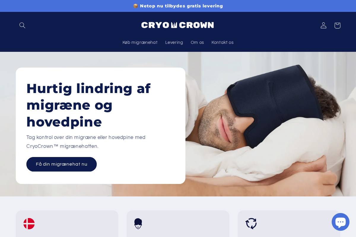 CryoCrown™ homepage screenshot