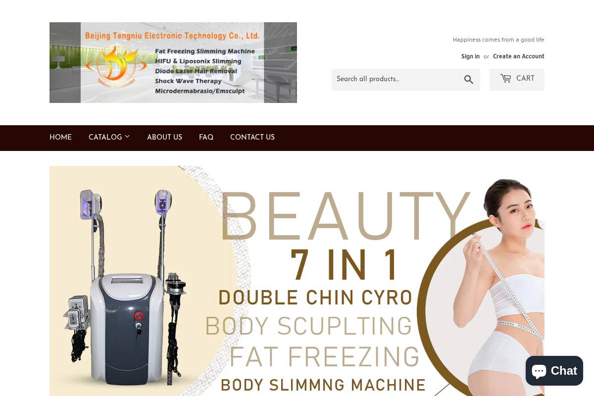 cryolipolysis.store homepage screenshot
